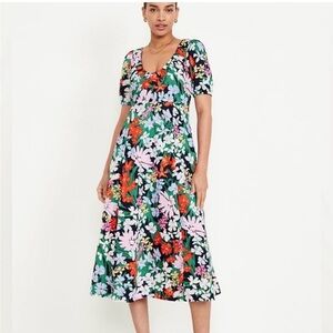 Old Navy Vibrant Floral Midi Dress